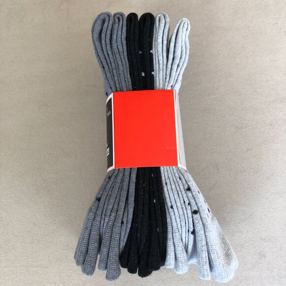 6 Pairs Men's Socks. Cotton Blend Crew Dress Polka Dots Socks, - Picture 3 of 10